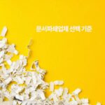 Read more about the article 문서파쇄업체 선택 딱, 이것만 기억하면 쉬워요.