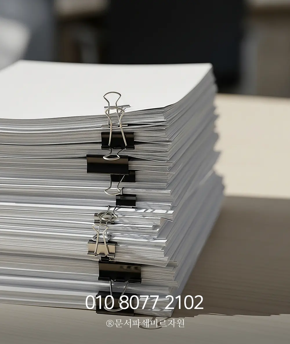 서류파쇄 업체 비용