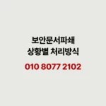 Read more about the article 보안문서파쇄 서류 등급에 맞춰 처리 방식 정하는 법